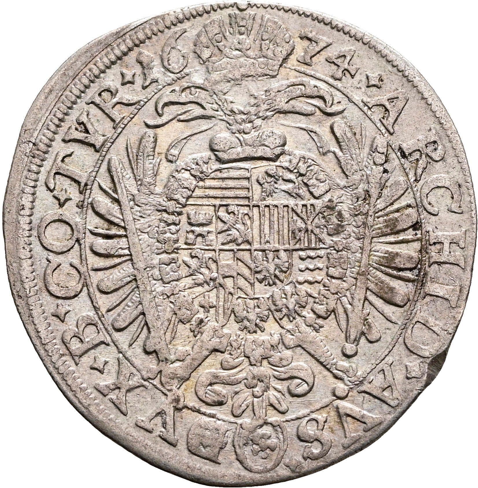 15 Kreuzer Leopold I. 1657-1705 Wien 1674 – Rückseite