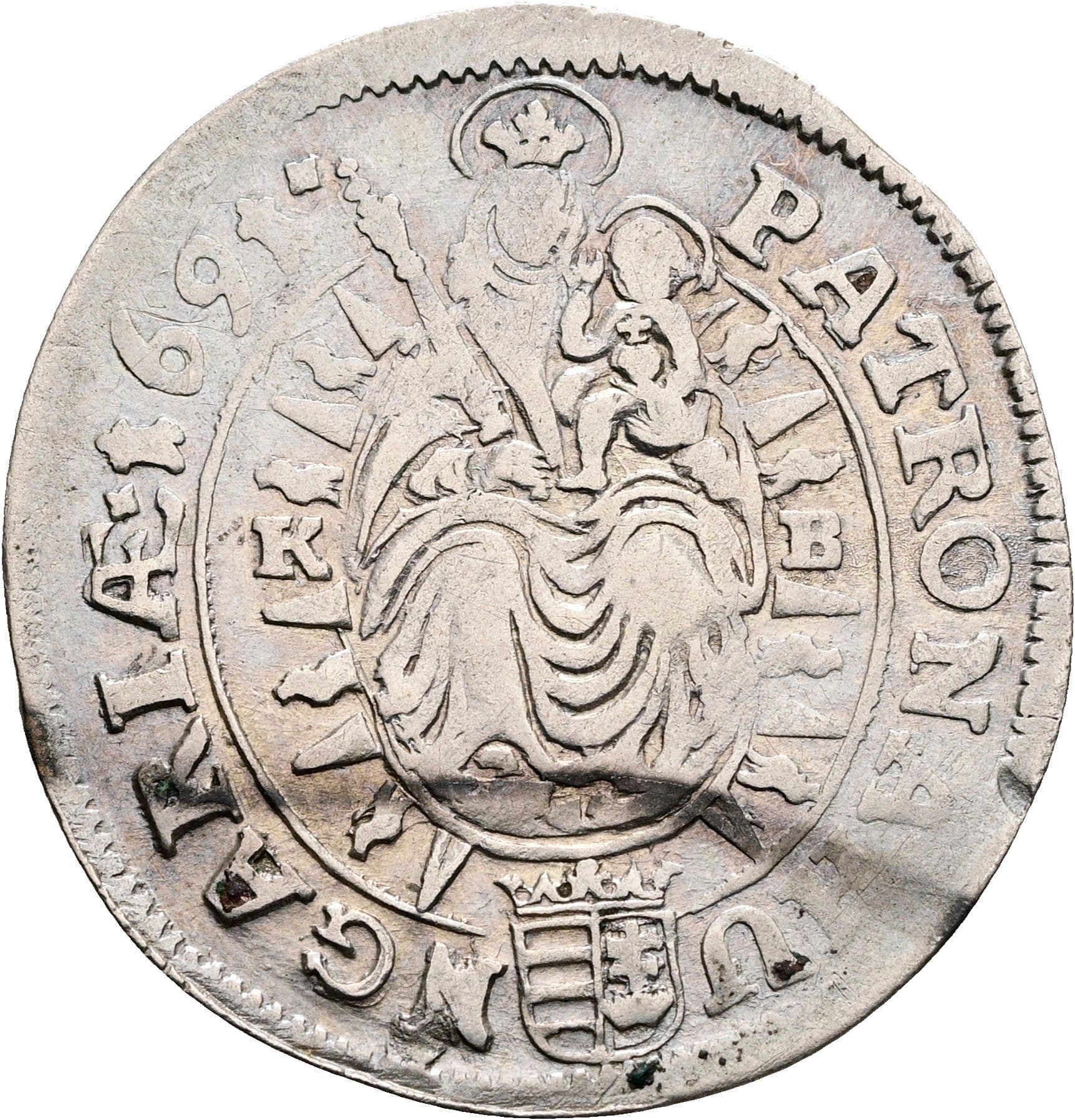 15 Kreuzer Leopold I. 1657-1705 Kremnitz 1691 KB – Rückseite