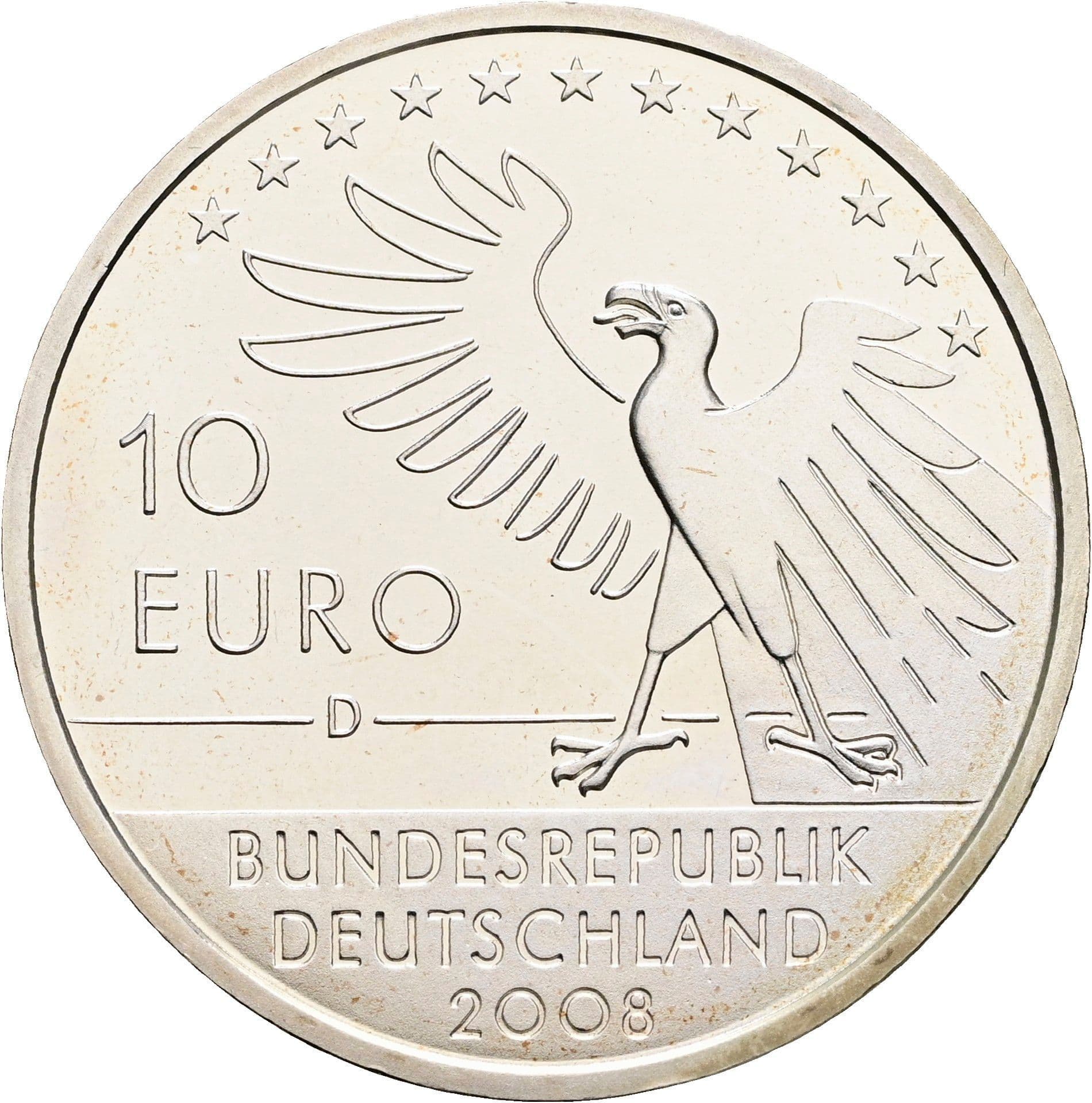 10 Euro 2008 D – Rückseite