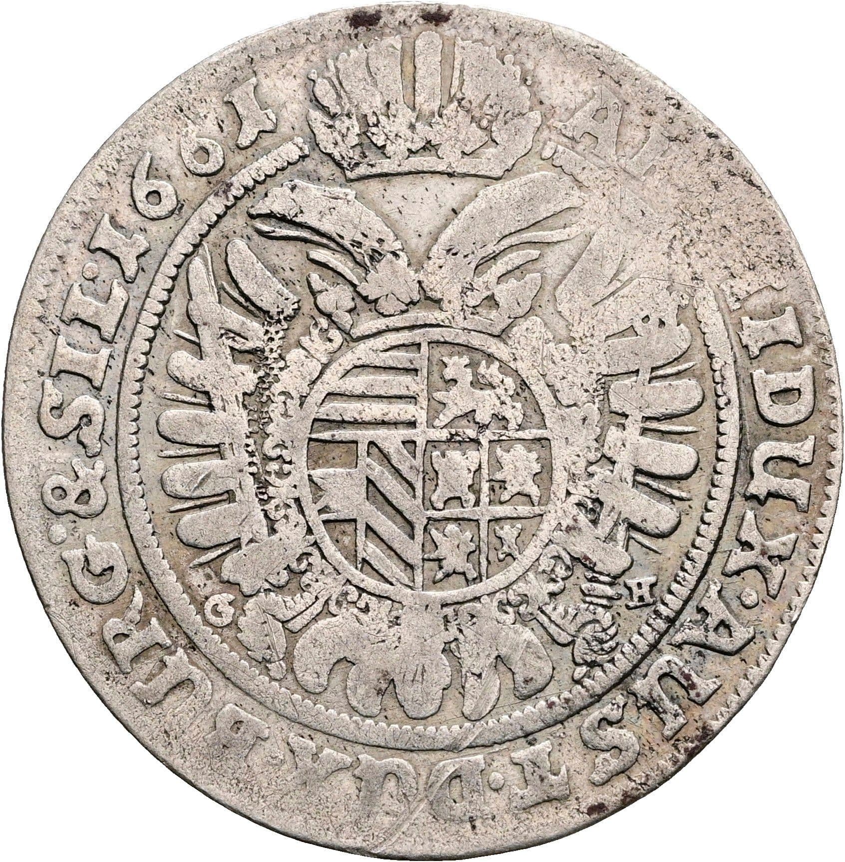 15 Kreuzer Leopold I. 1657-1705 Breslau 1661 – Rückseite
