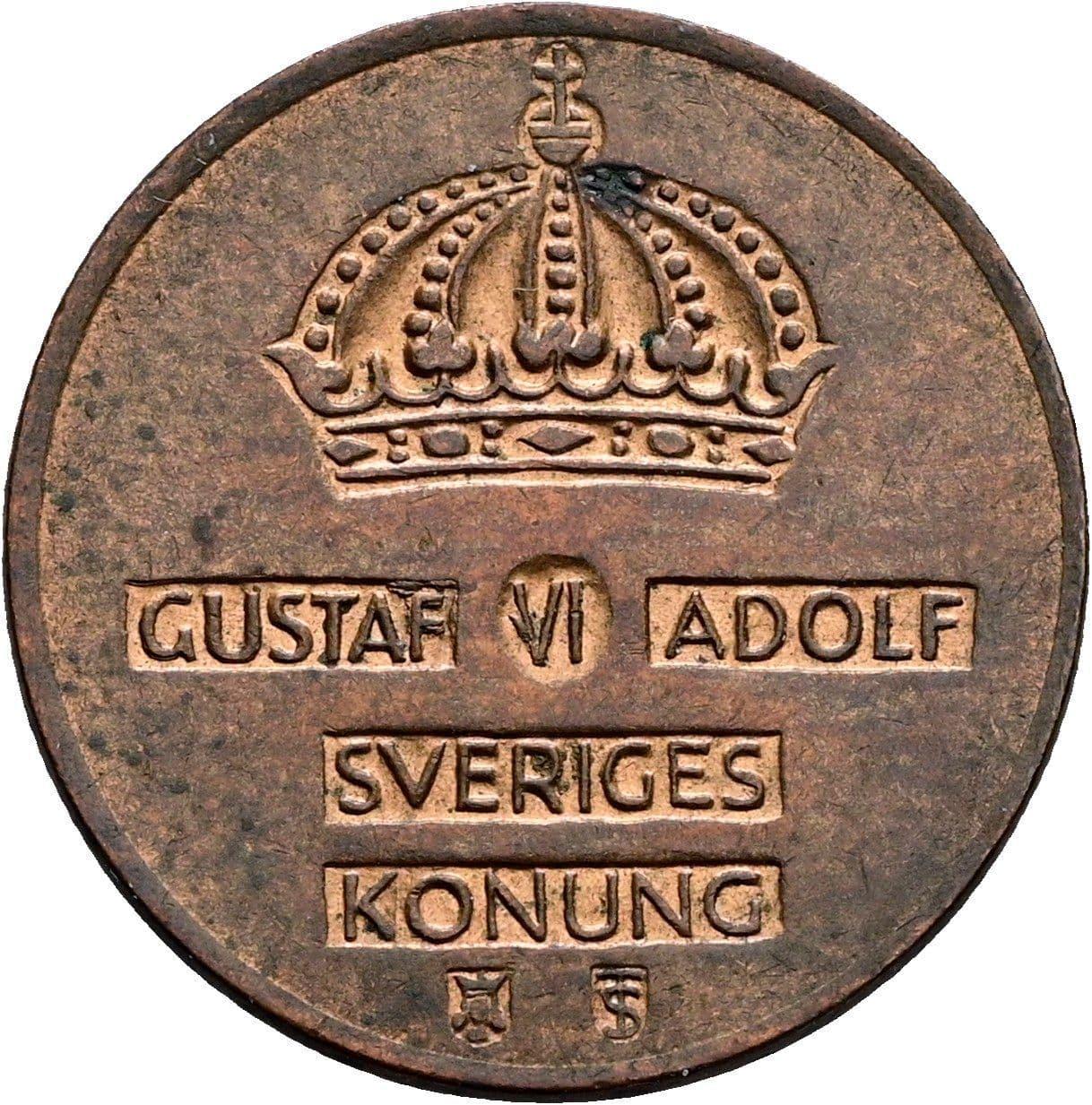 2 Öre Gustaf VI. Adolf 1950-1973 1956 – Rückseite