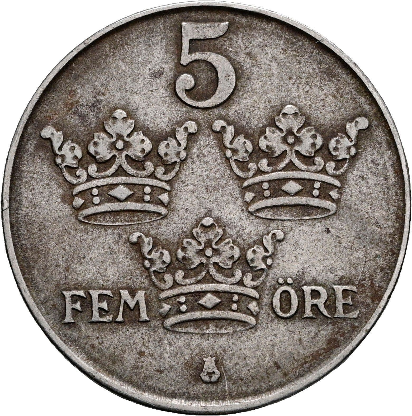 5 Öre Gustaf V. 1907-1950 1946 – Vorderseite