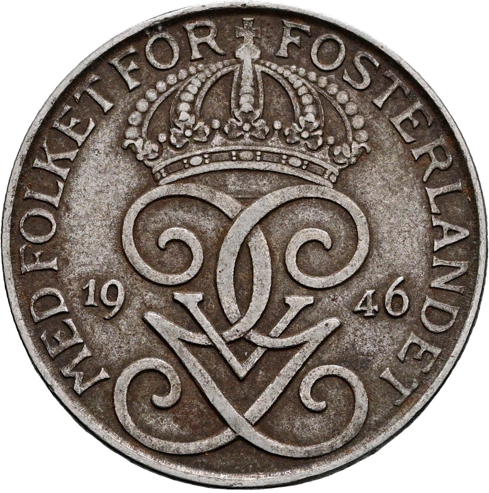 5 Öre Gustaf V. 1907-1950 1946 – Rückseite