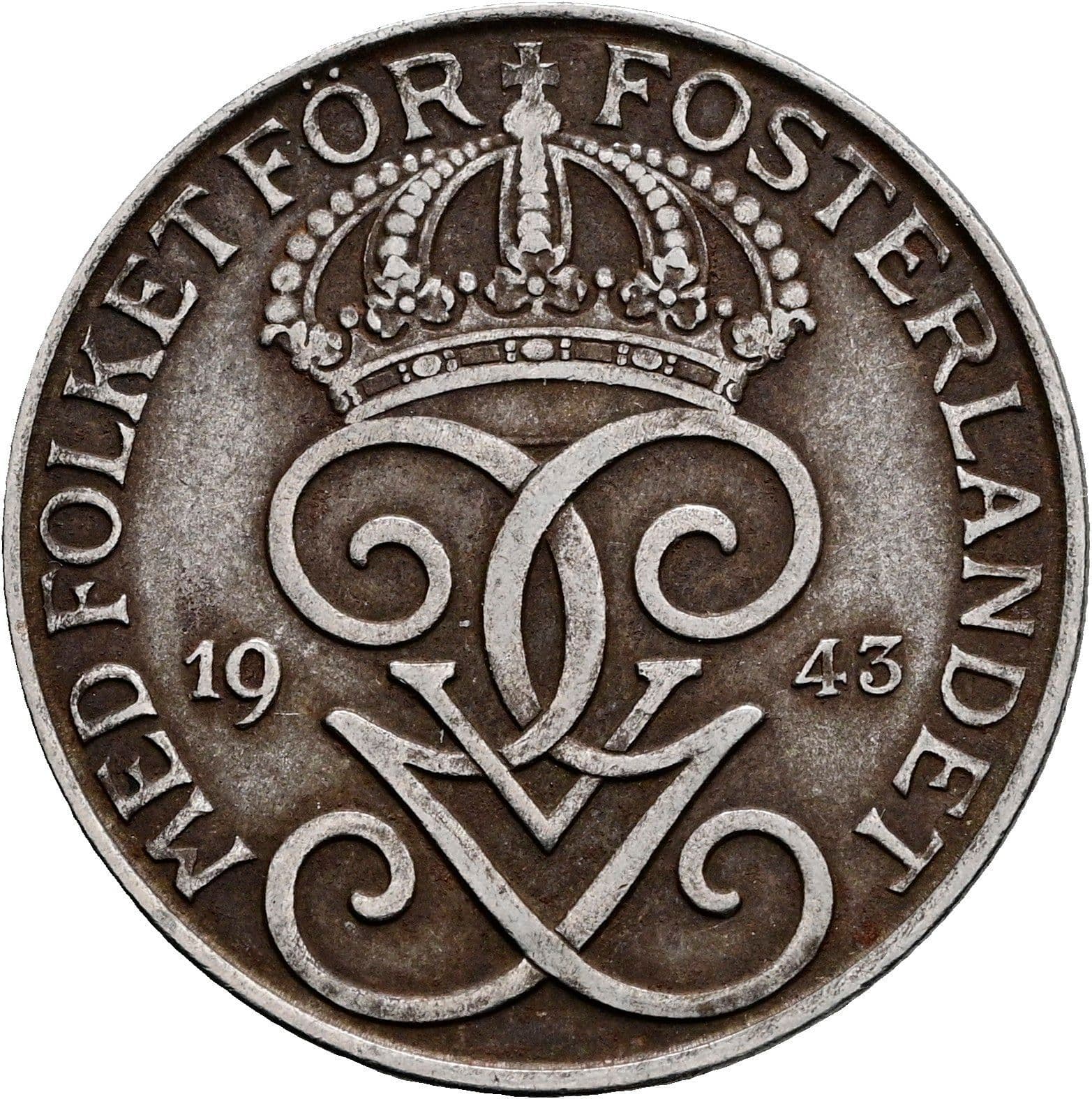 5 Öre Gustaf V. 1907-1950 1943 – Rückseite