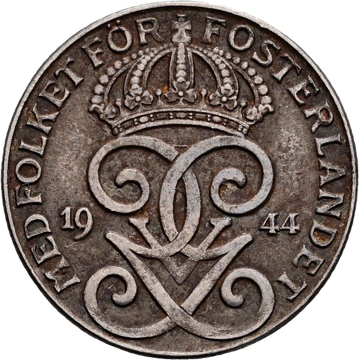 2 Öre Gustaf V. 1907-1950 1944 – Rückseite