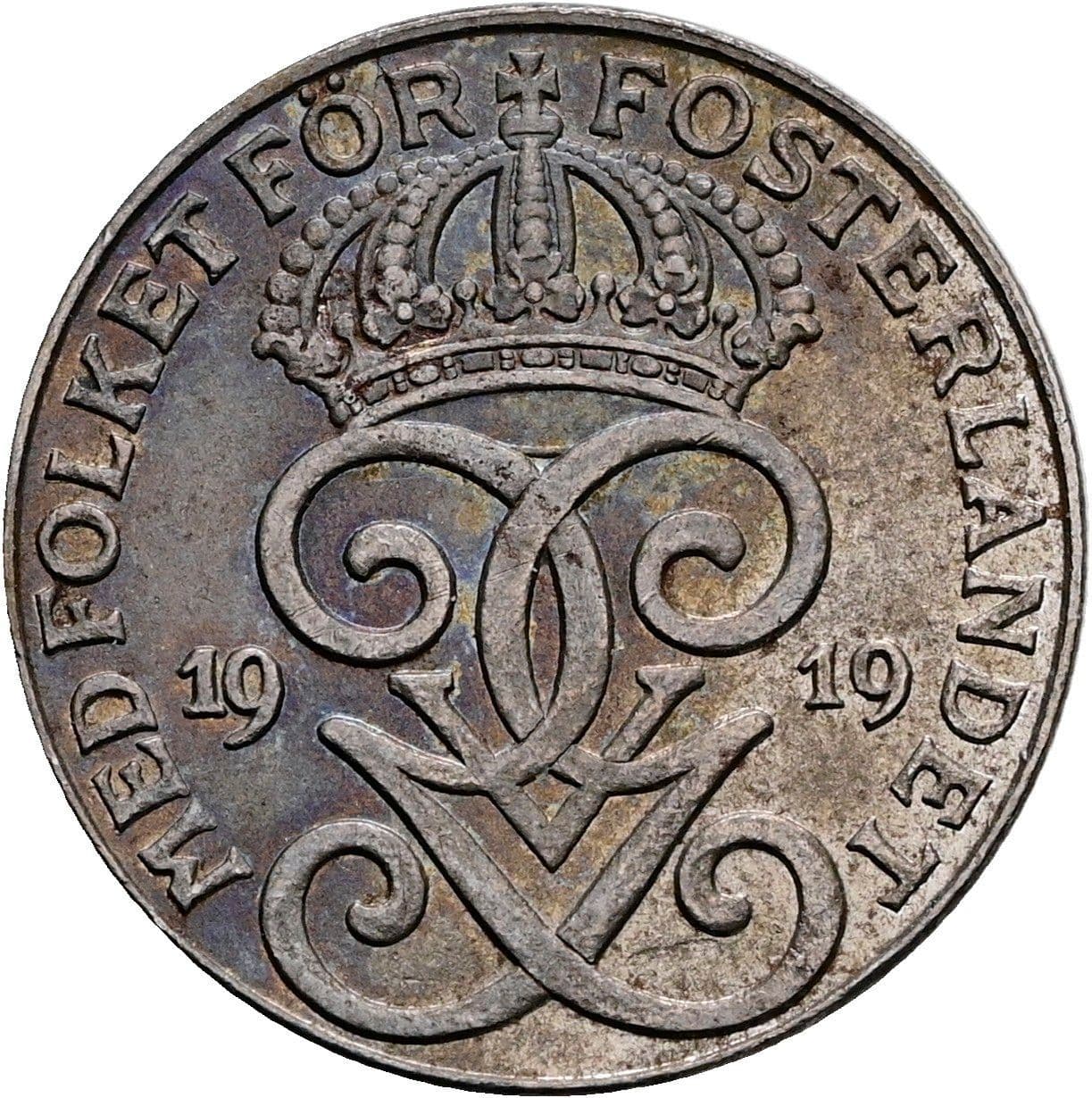2 Öre Gustaf V. 1907-1950 1919 – Rückseite