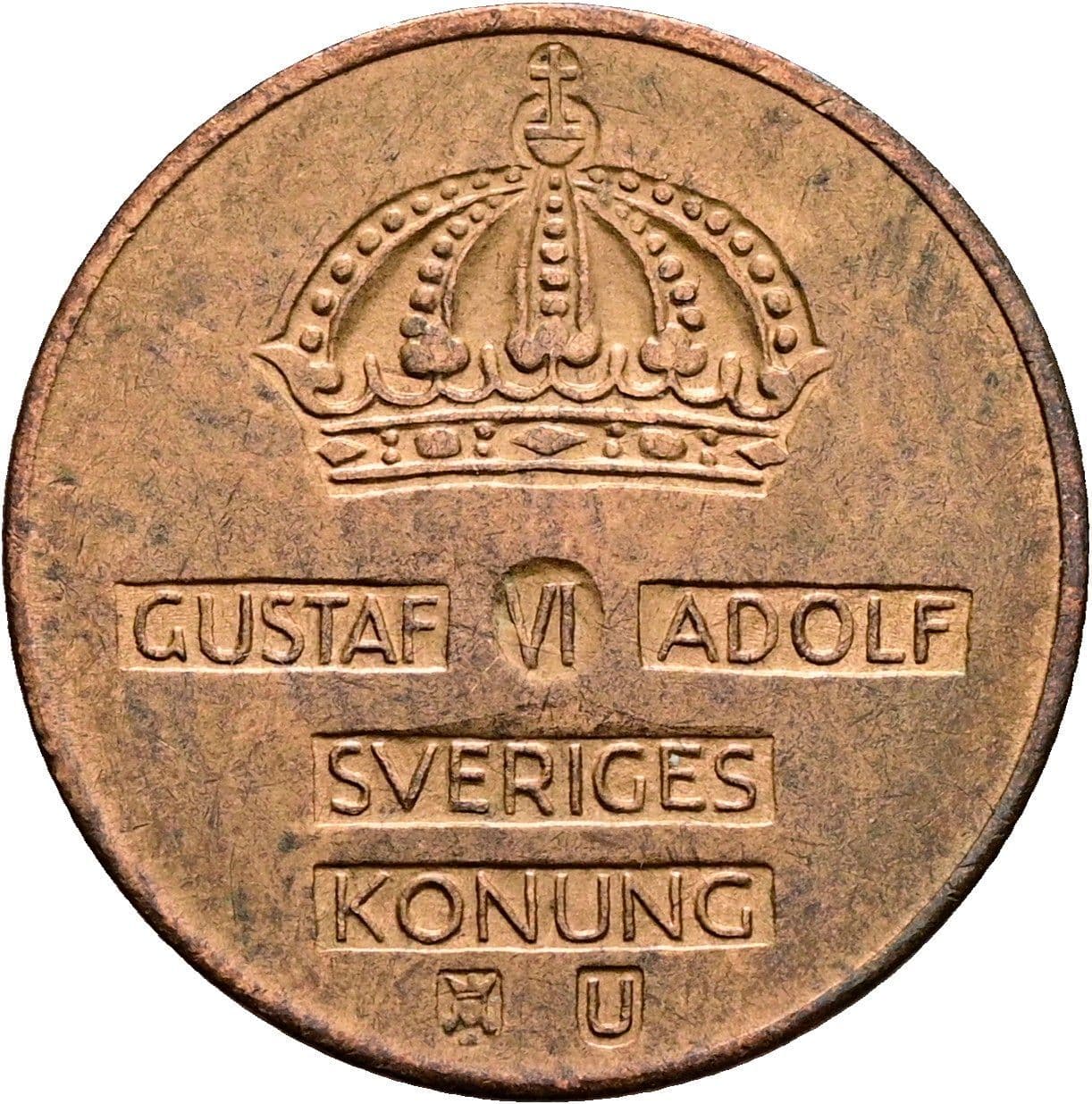 2 Öre Gustaf VI. Adolf 1950-1973 1970 – Rückseite