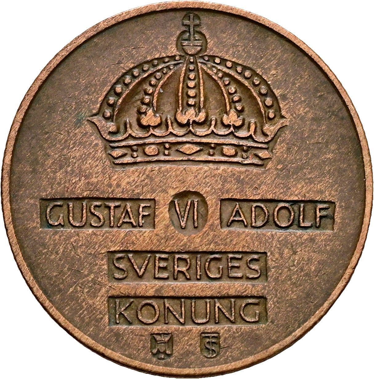 2 Öre Gustaf VI. Adolf 1950-1973 1953 – Rückseite