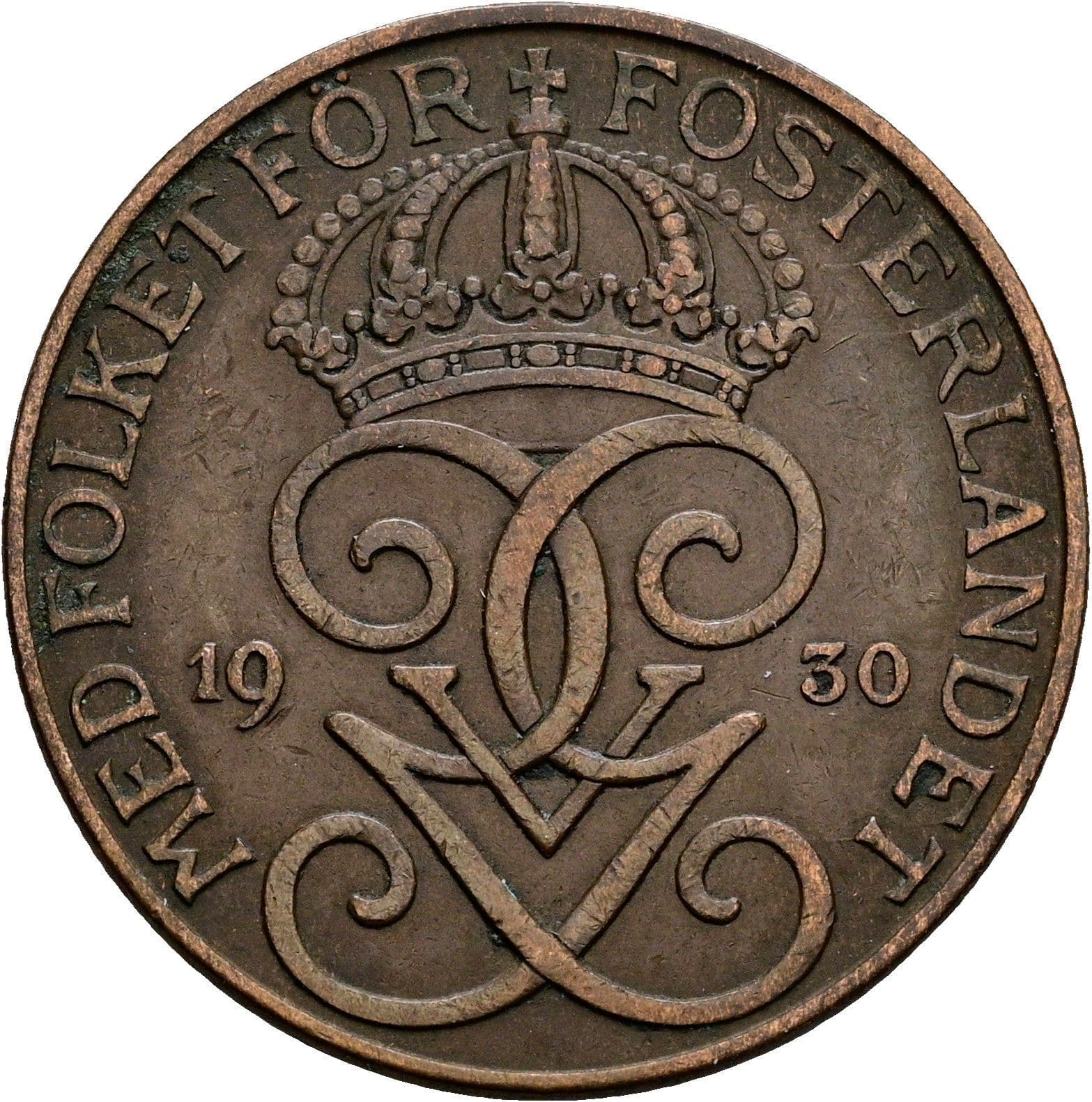 5 Öre Gustaf V. 1907-1950 1930 – Rückseite
