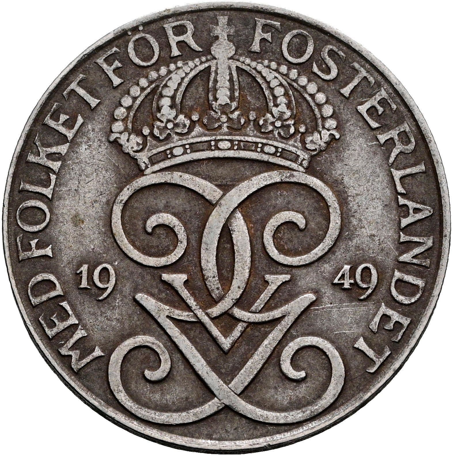 5 Öre Gustaf V. 1907-1950 1949 – Rückseite