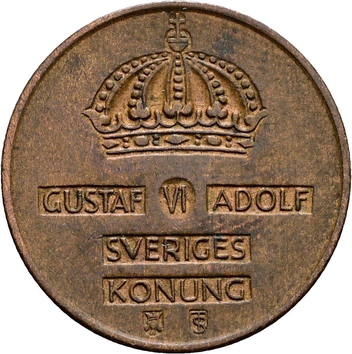 2 Öre Gustaf VI. Adolf 1950-1973 1960 – Rückseite