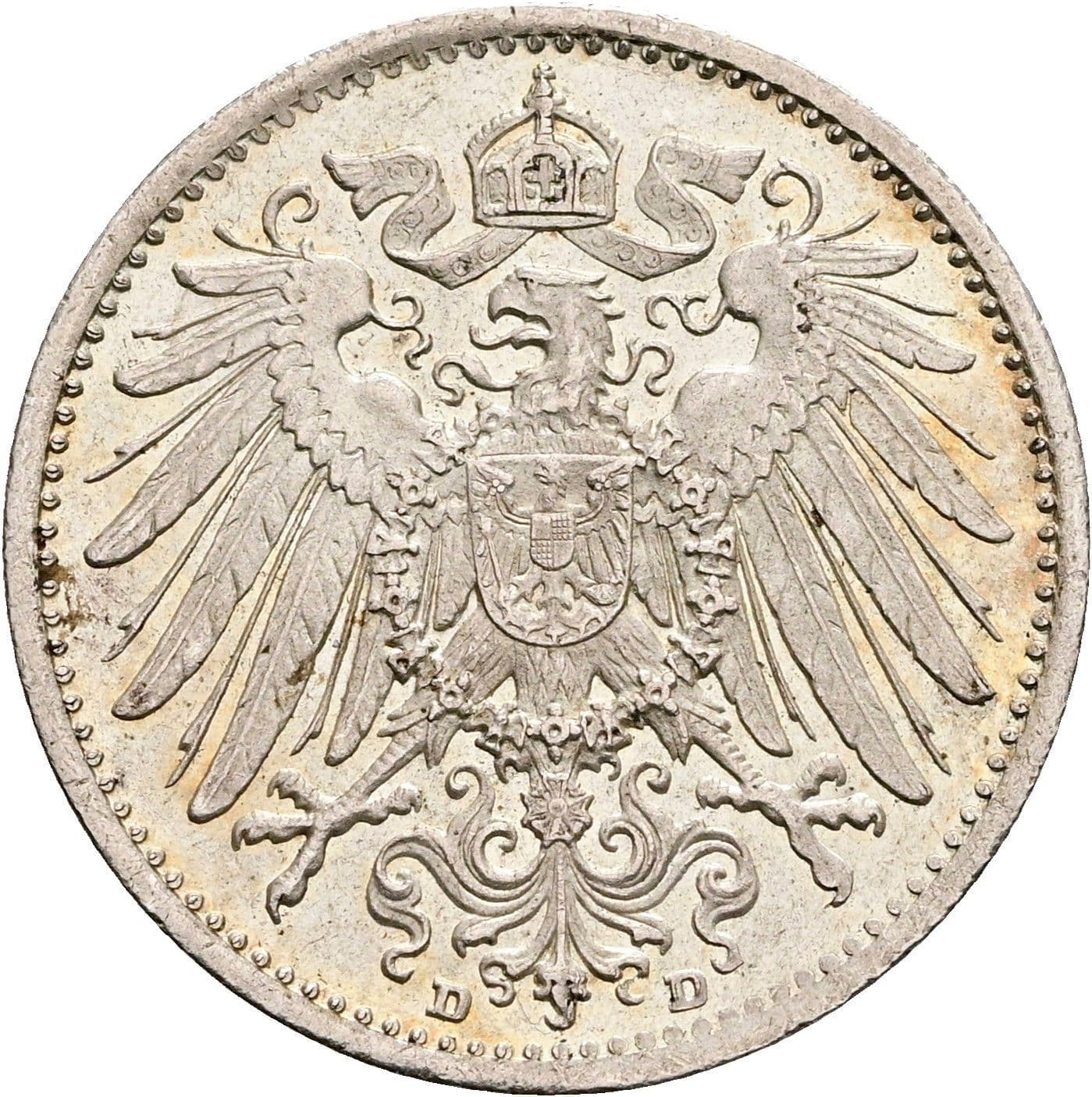 1 Mark 1912 D – Rückseite