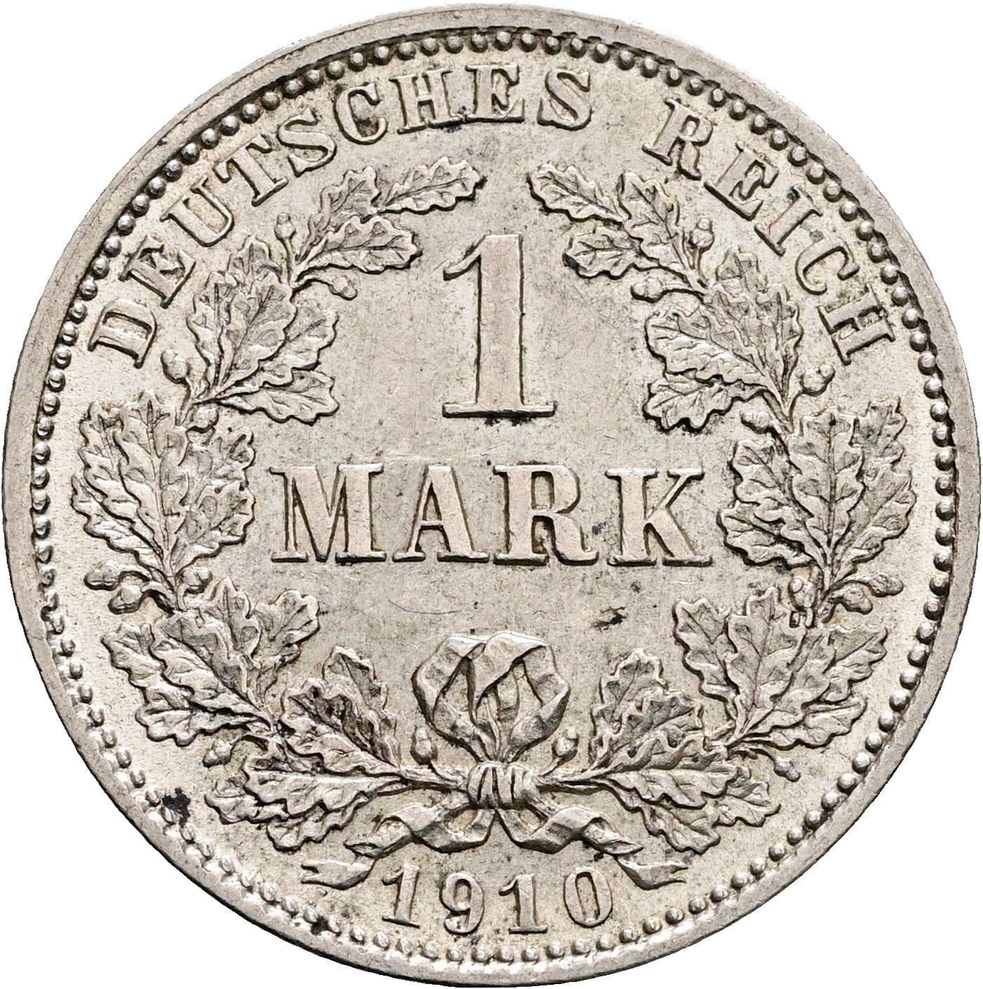 1 Mark 1910 D – Vorderseite