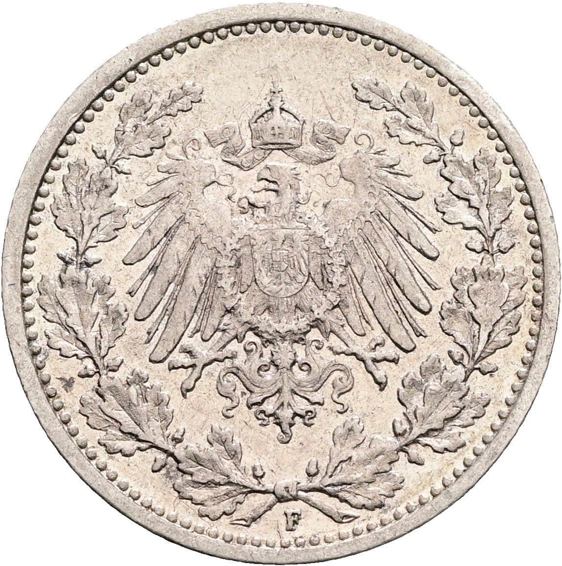 1/2 Mark 1906 F – Rückseite