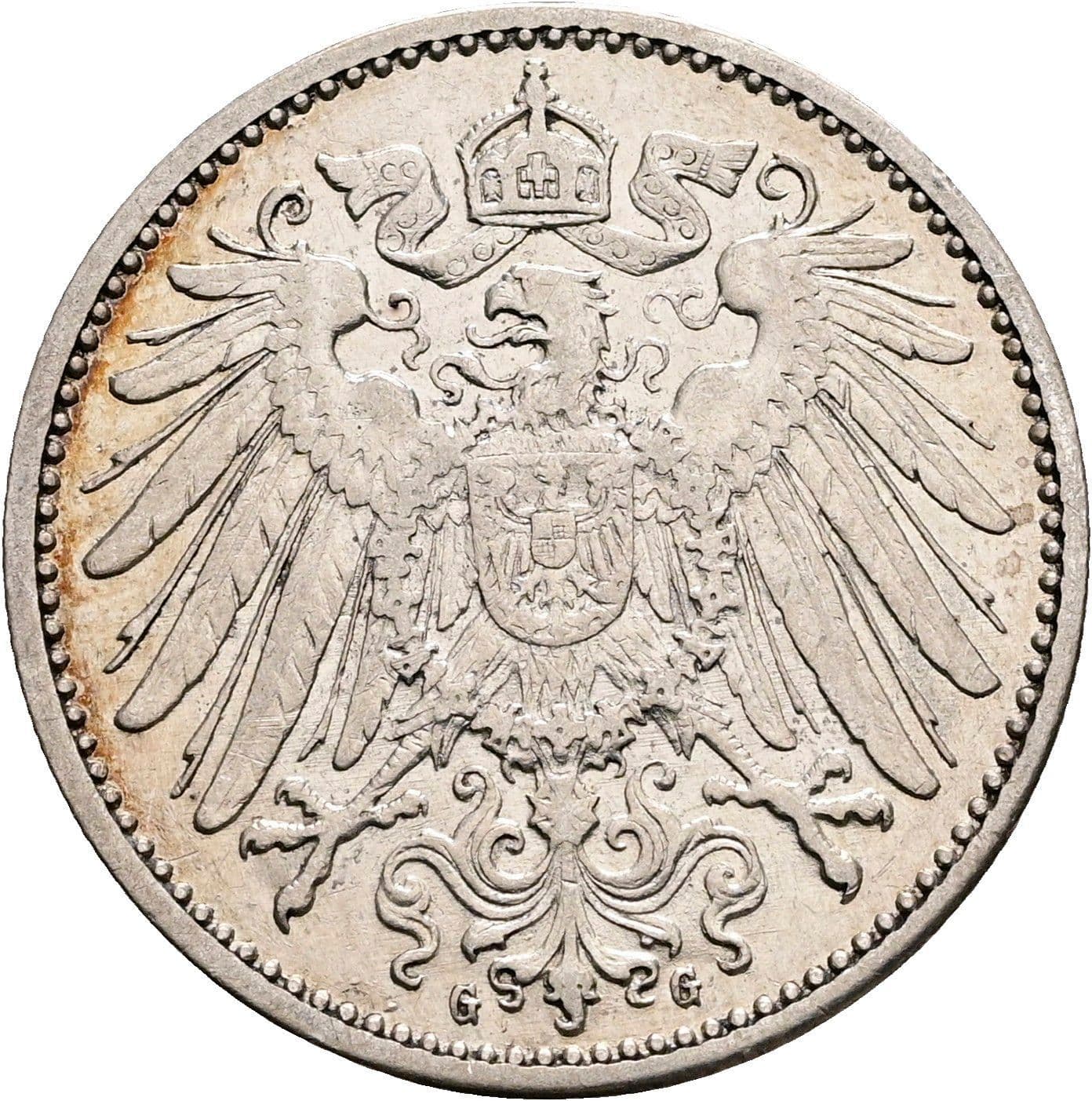 1 Mark 1901 G – Rückseite