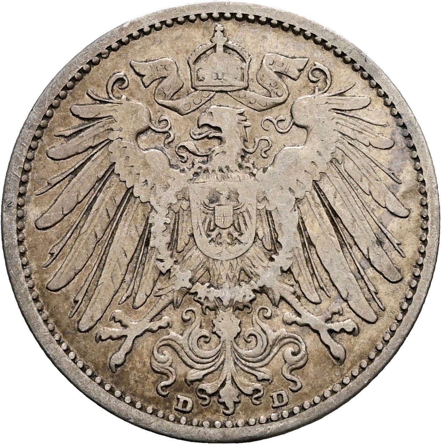 1 Mark 1904 D – Rückseite