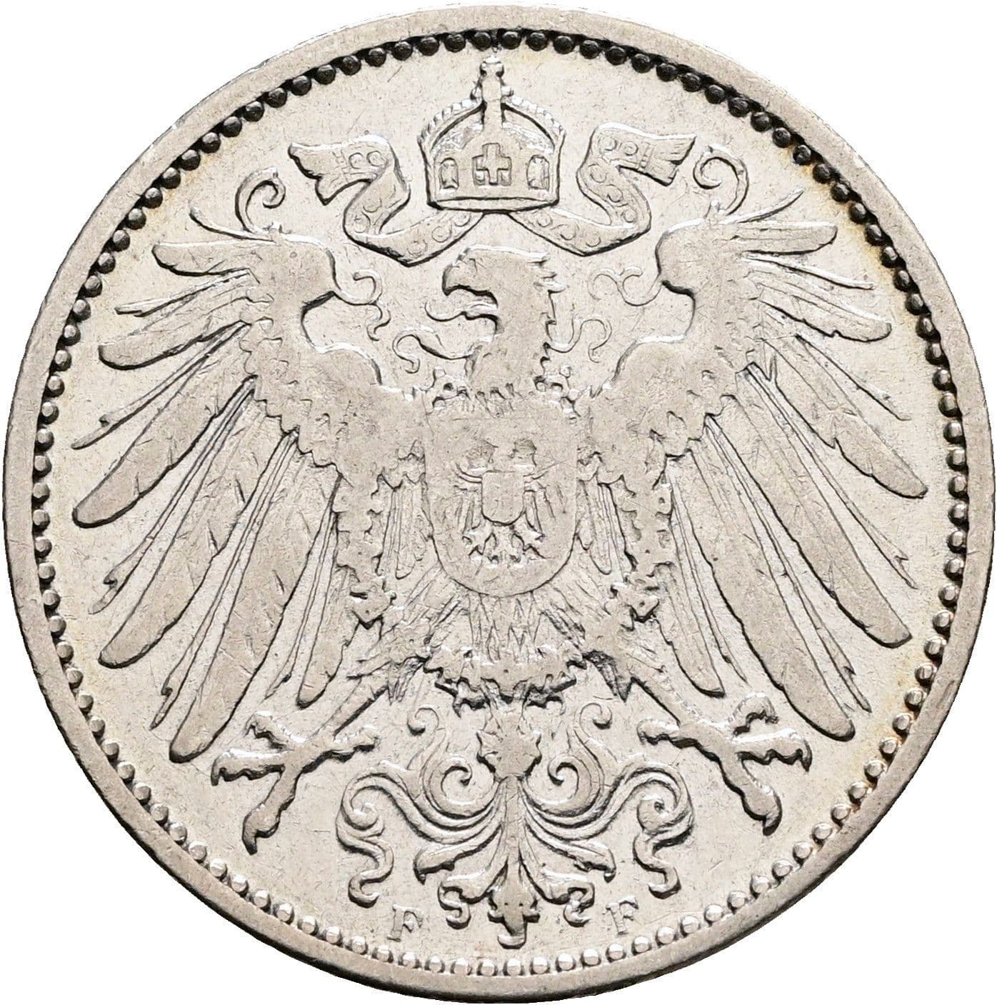 1 Mark 1892 F – Rückseite