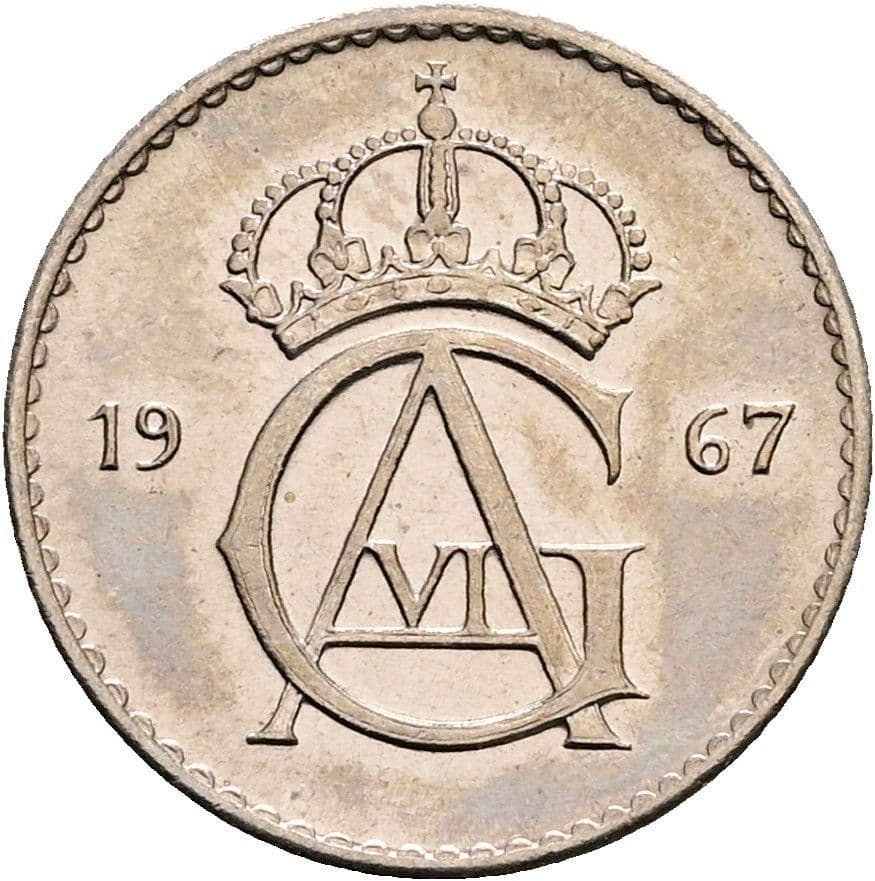 10 Öre Gustaf VI. Adolf 1950-1973 1967 – Rückseite