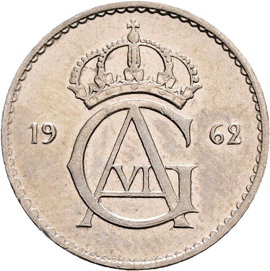 10 Öre Gustaf VI. Adolf 1950-1973 1962 – Rückseite