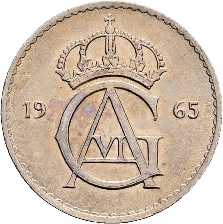 10 Öre Gustaf VI. Adolf 1950-1973 1965 – Rückseite