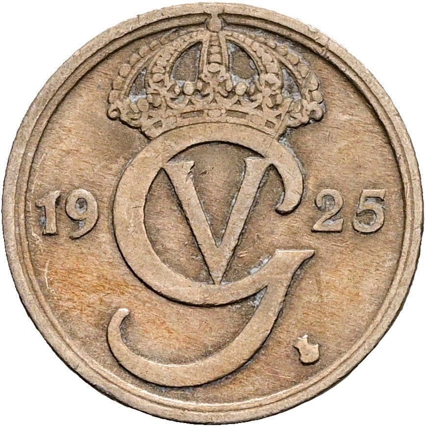 10 Öre Gustaf V. 1907-1950 1925 – Rückseite