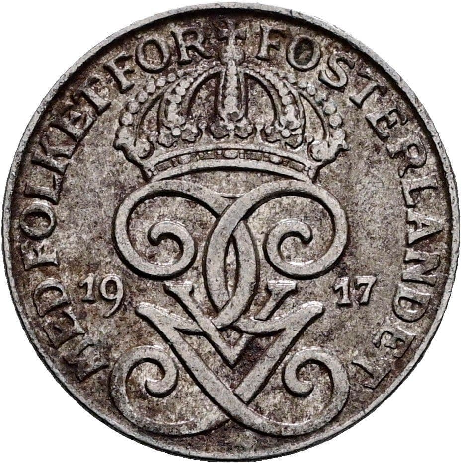 1 Öre Gustaf V. 1907-1950 1917 – Rückseite
