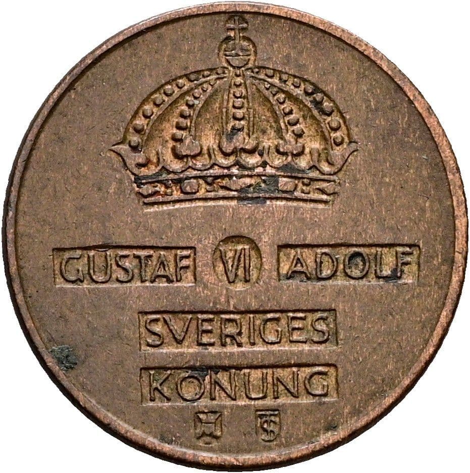 1 Öre Gustaf VI. Adolf 1950-1973 1953 – Rückseite
