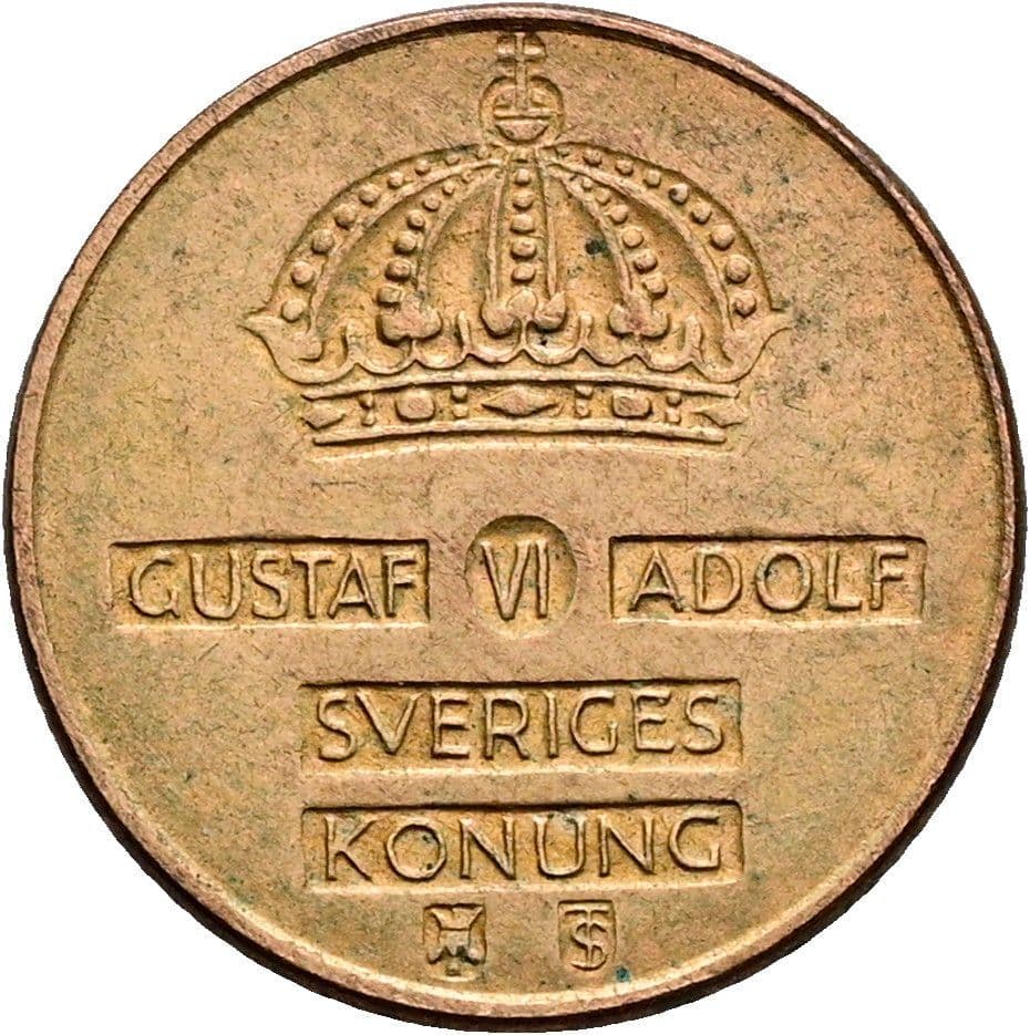 1 Öre Gustaf VI. Adolf 1950-1973 1957 – Rückseite