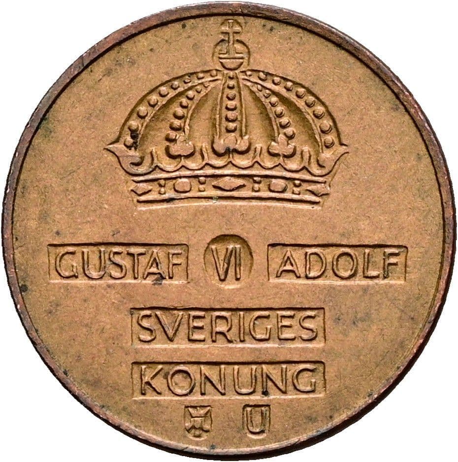 1 Öre Gustaf VI. Adolf 1950-1973 1966 – Rückseite