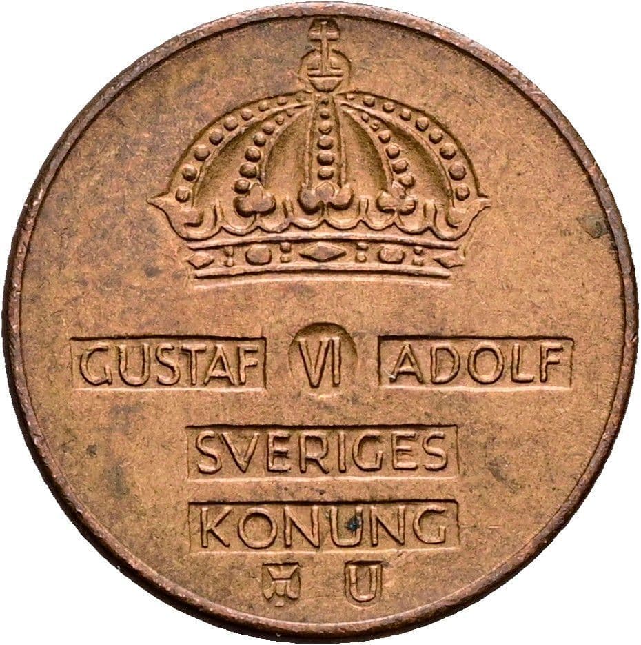 1 Öre Gustaf VI. Adolf 1950-1973 1965 – Rückseite
