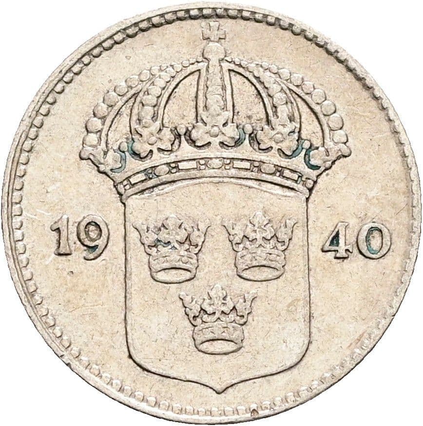 10 Öre Gustaf V. 1907-1950 1940 – Rückseite