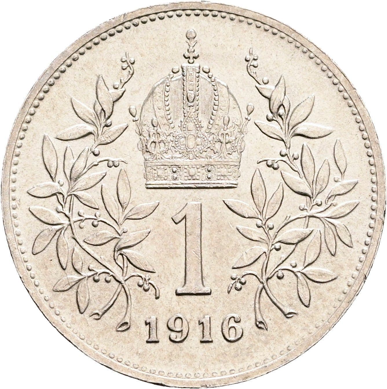 1 Krone Franz Joseph I. 1846-1918 1916 – Rückseite