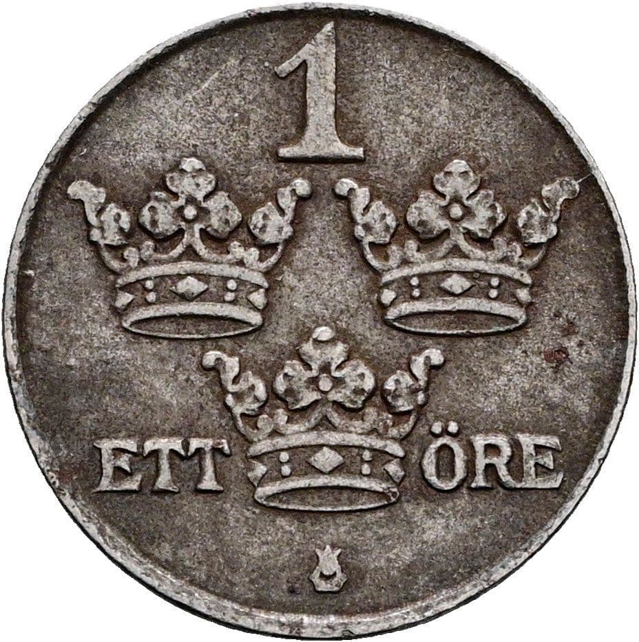 1 Öre Gustaf V. 1907-1950 1947 – Vorderseite