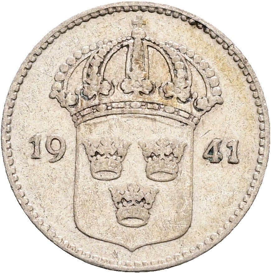 10 Öre Gustaf V. 1907-1950 1941 – Rückseite