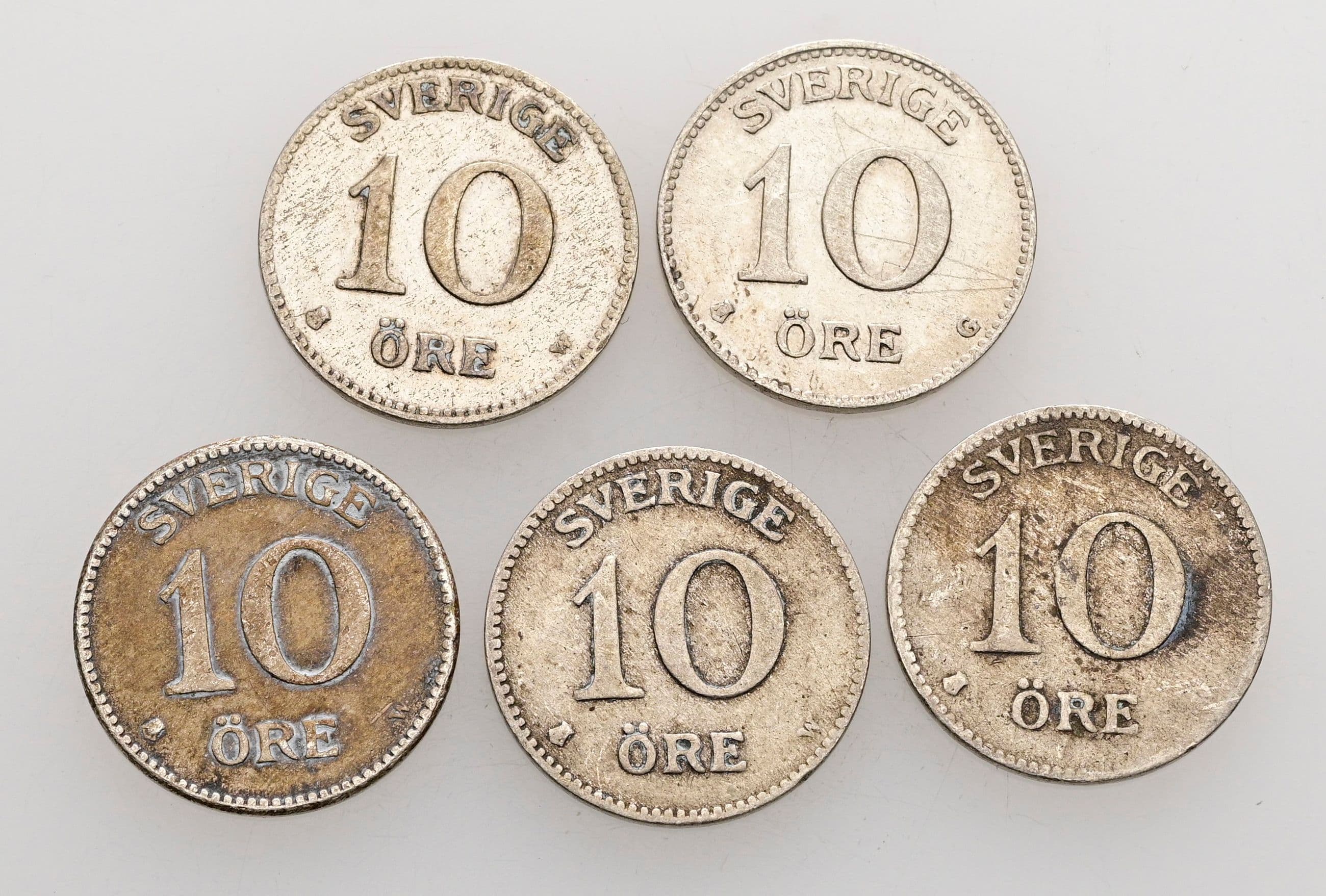 Lot 5 Stück 10 Öre