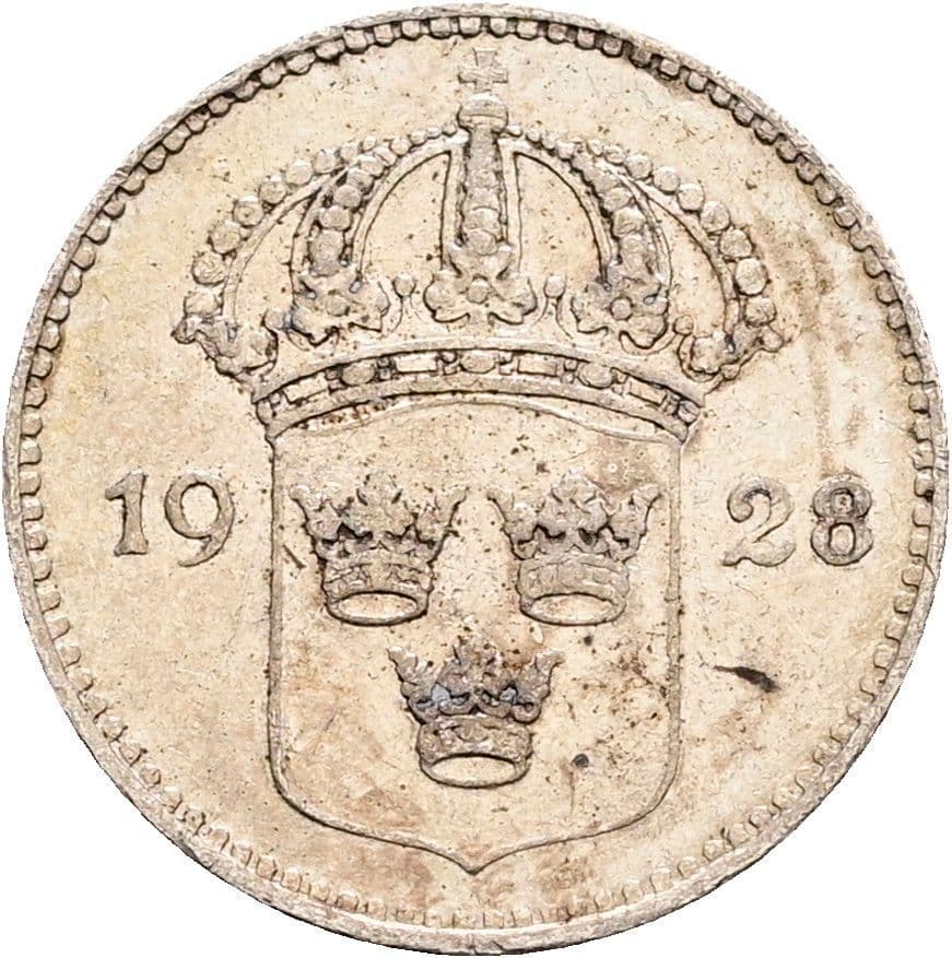 10 Öre Gustaf V. 1907-1950 1928 – Rückseite