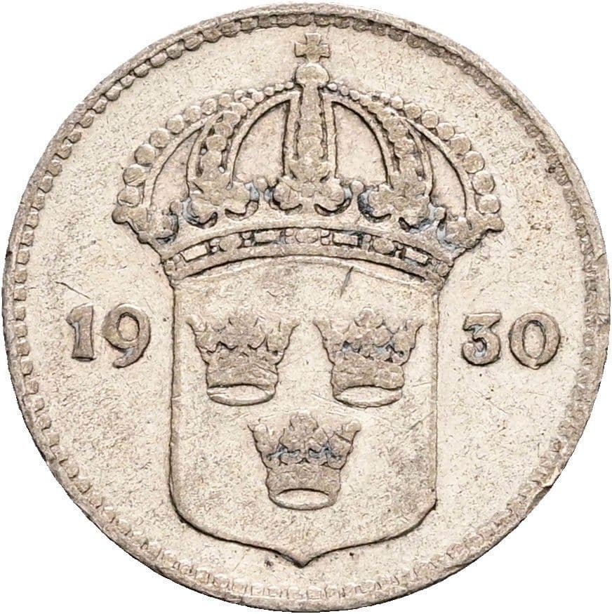 10 Öre Gustaf V. 1907-1950 1930 – Rückseite