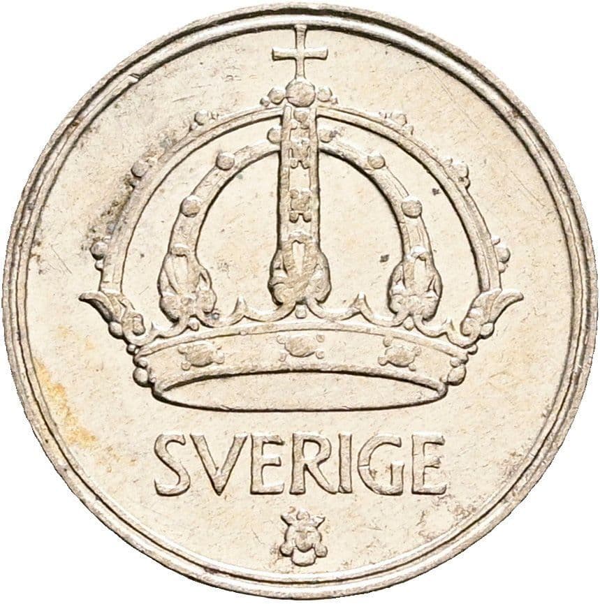10 Öre Gustaf V. 1907-1950 1950 – Rückseite