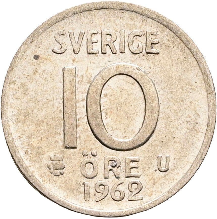 10 Öre Gustaf VI. Adolf 1950-1973 1962 – Vorderseite