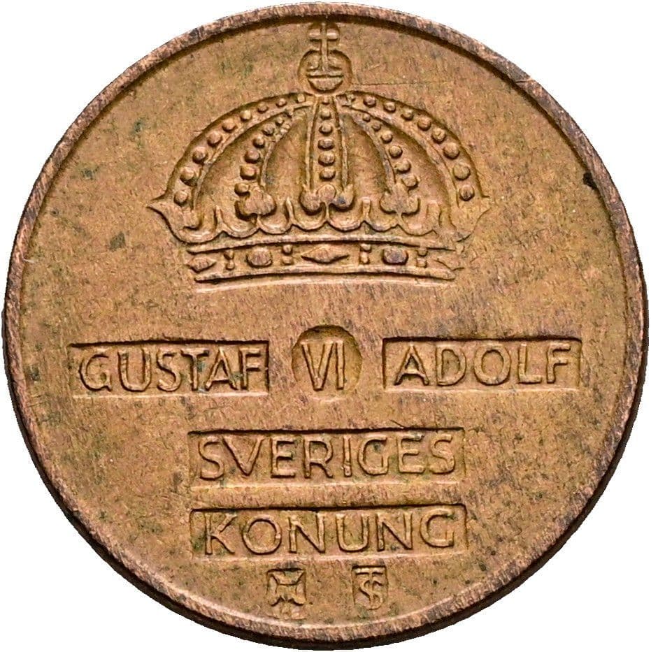 1 Öre Gustaf VI. Adolf 1950-1973 1960 – Rückseite
