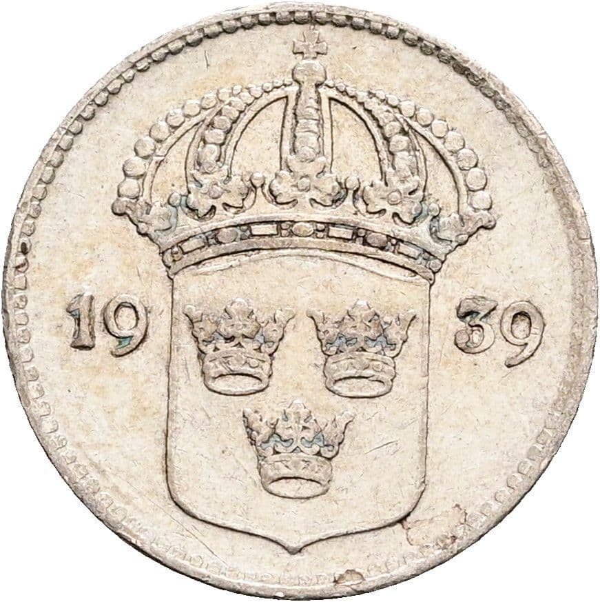 10 Öre Gustaf V. 1907-1950 1939 – Rückseite