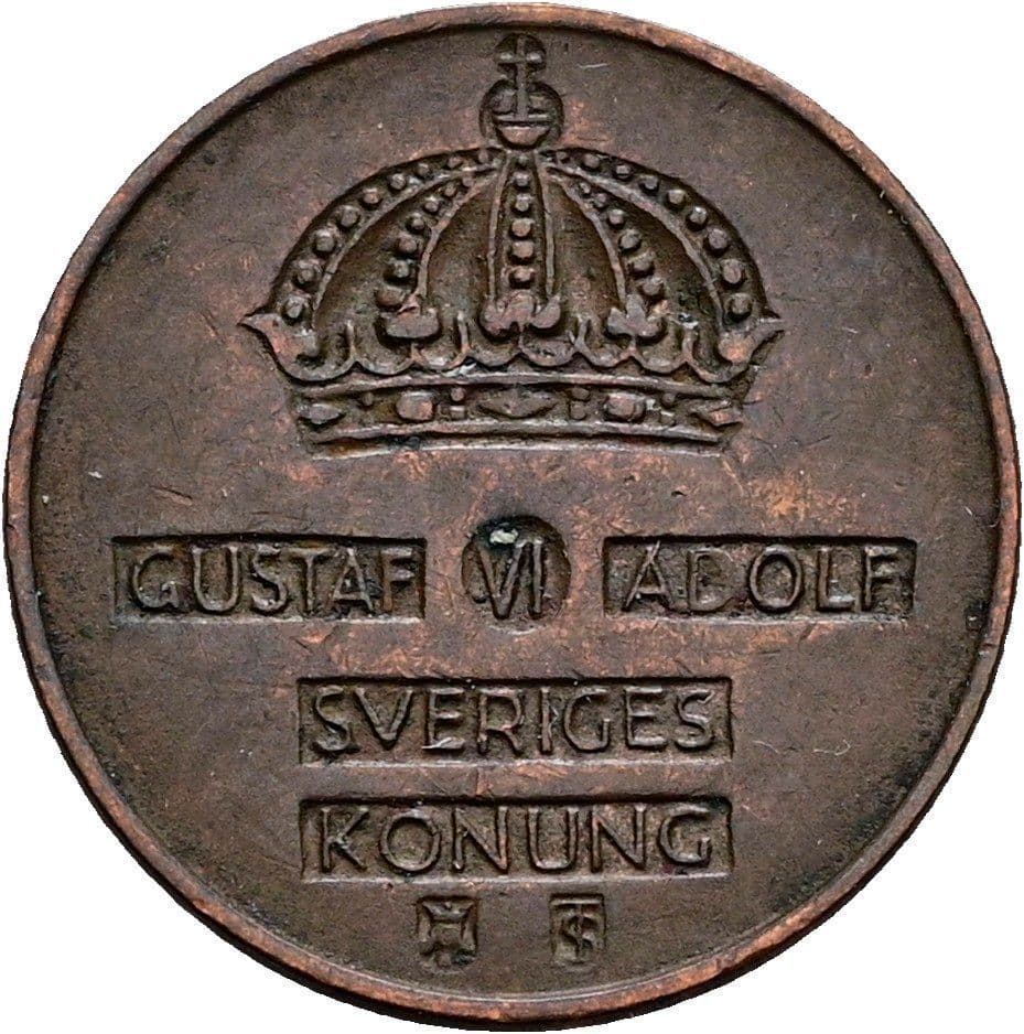 1 Öre Gustaf VI. Adolf 1950-1973 1954 – Rückseite