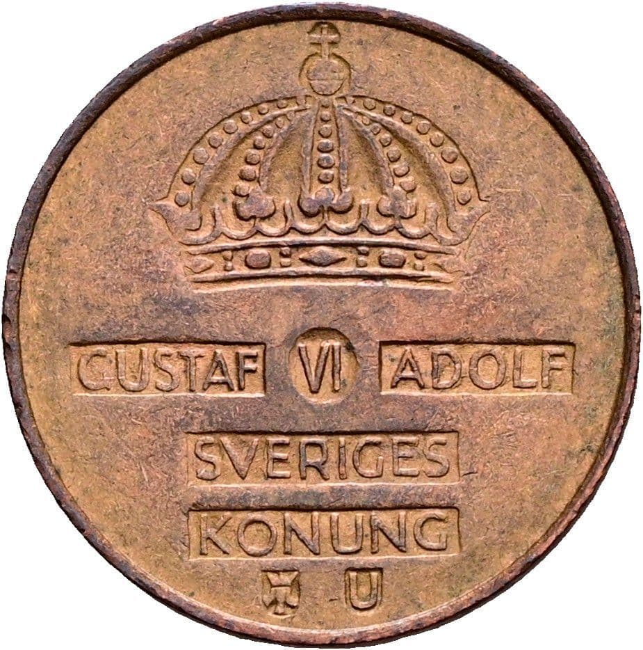 1 Öre Gustaf VI. Adolf 1950-1973 1970 – Rückseite
