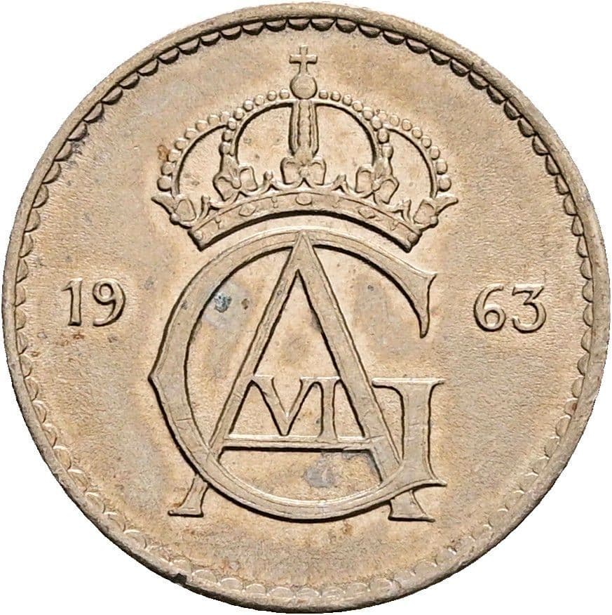 10 Öre Gustaf VI. Adolf 1950-1973 1963 – Rückseite