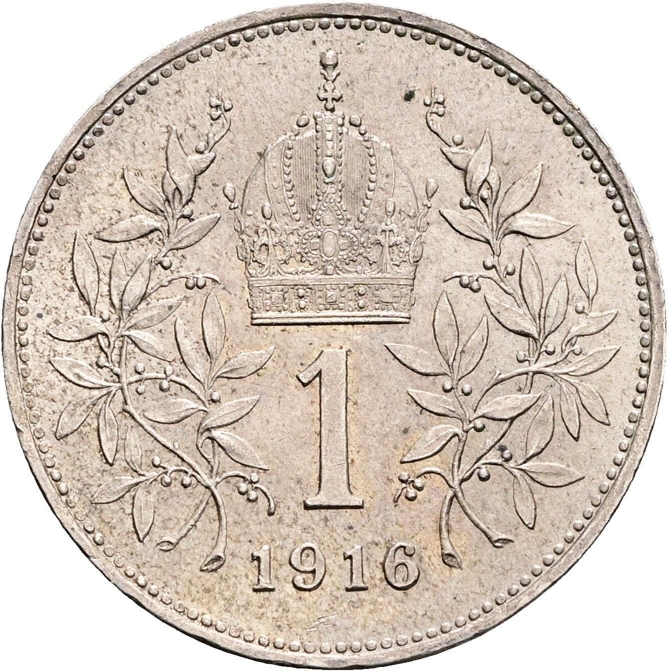 1 Krone Franz Joseph I. 1846-1918 1916 – Rückseite