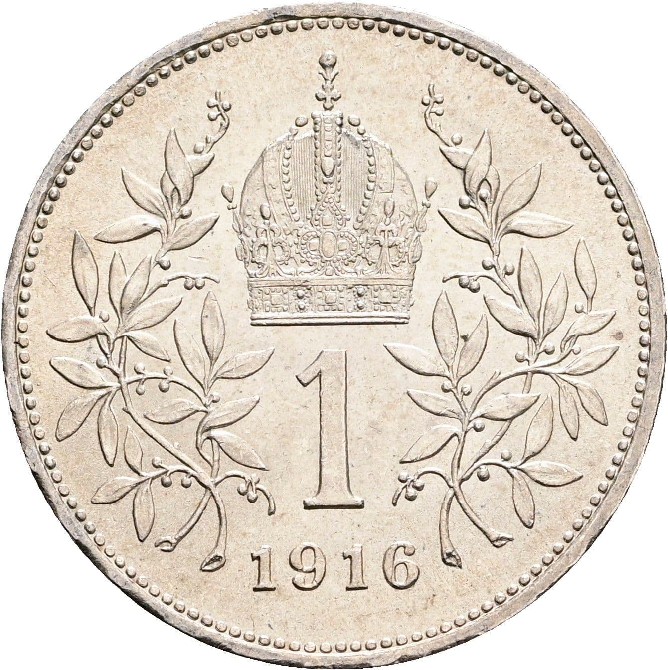 1 Krone Franz Joseph I. 1846-1918 1916 – Rückseite