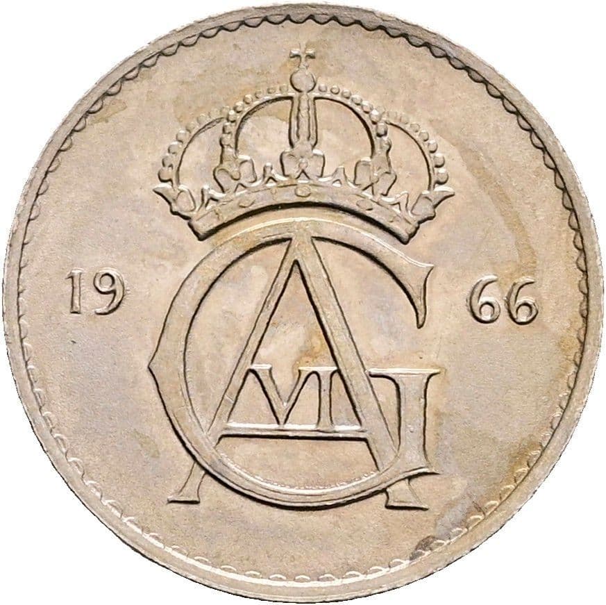 10 Öre Gustaf VI. Adolf 1950-1973 1966 – Rückseite