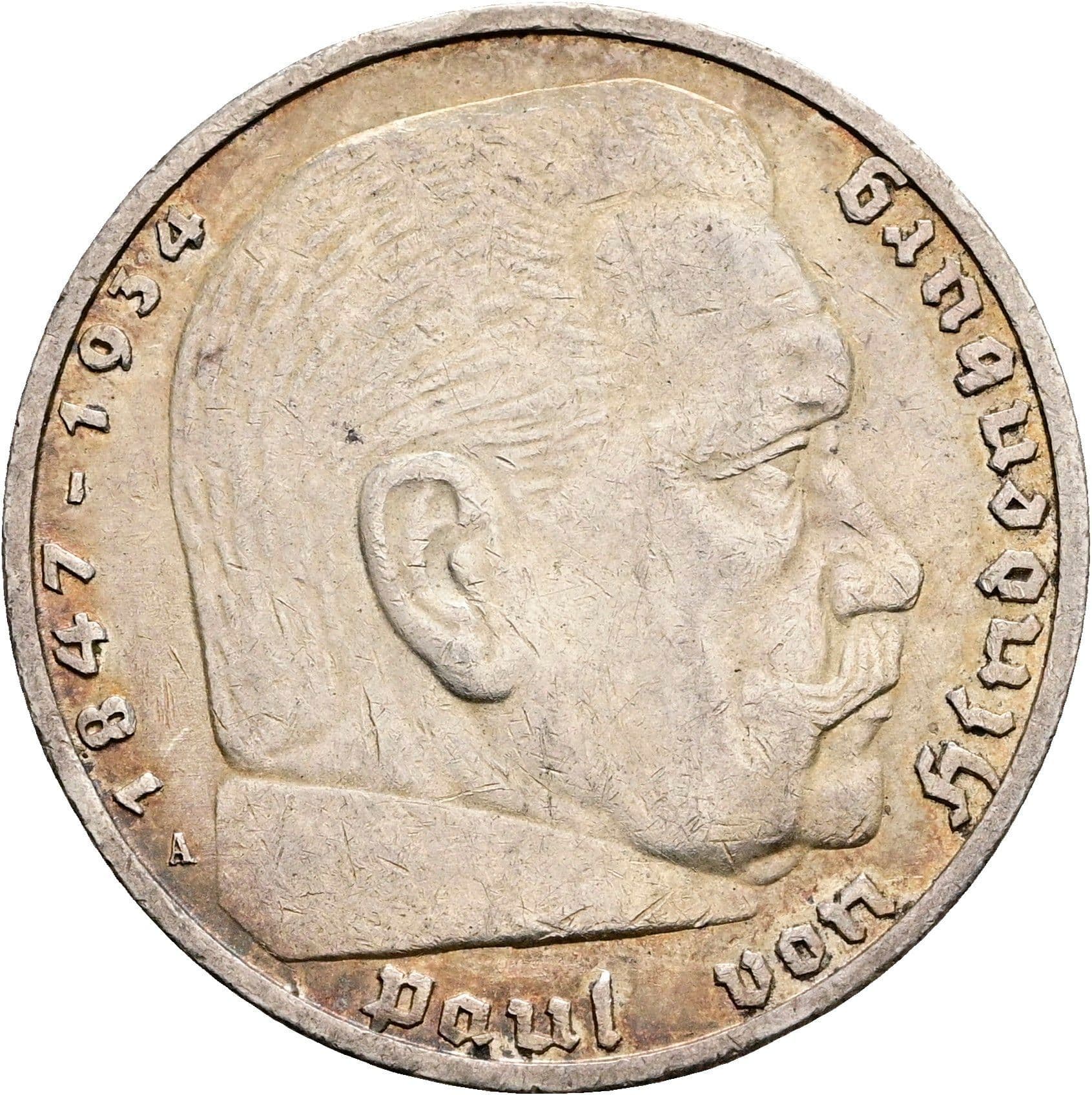 5 Reichsmark Berlin 1936 A – Vorderseite