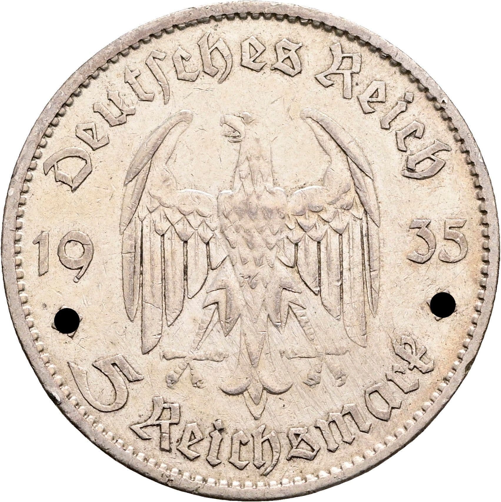5 Reichsmark Berlin 1935 A – Rückseite