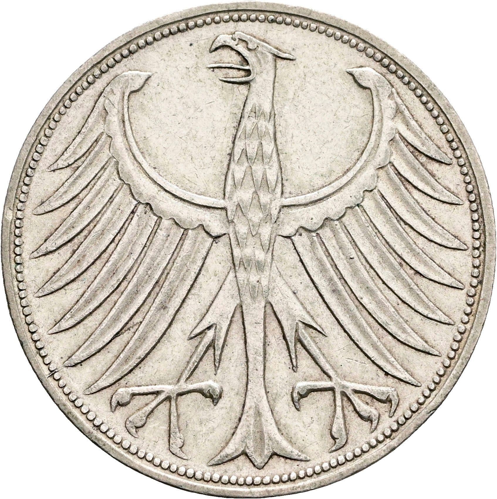 5 Mark Karlsruhe 1966 G – Rückseite
